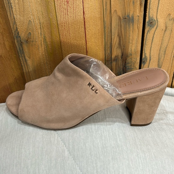 Lauren Ralph Lauren Shoes - 9.5 LAUREN RLL Ralph Lauren Soft Pink Harlowe Leather Mules EUC